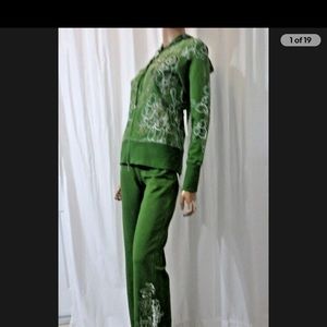NWT VERTIGO PARIS GREEN COMBO TRACKSUIT SET SIZE M MSRP $140.00